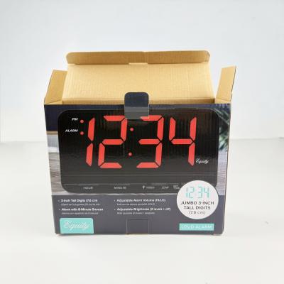 China Producenten van elektronische componenten Verpakkingsdoos Kunstpapier Glanzend Voor Digitaal LED Alarm Clock Te koop