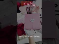 Custom Cardboard Wedding Box , Ribbon Bow Christmas Gift Boxes with UV Coating