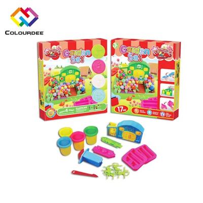 China Cheap Kids Fun Kids Mud Toy Handworked Color Clay Plasticine Set Polymer Clay Toy With DIY Play Dough Tools for sale