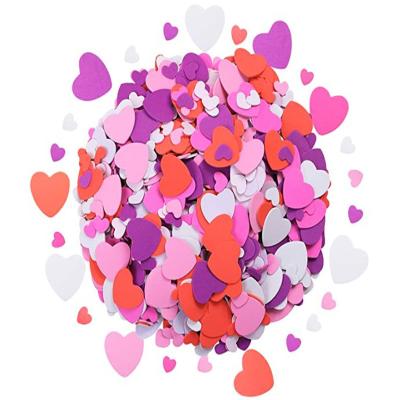 China Eco-friendly materials 5 color heart felt stickers heart cut self adhesive decorative heart shaped deco for wedding gift for sale