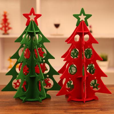 China Eco-Friendly Recycle MXTQkids 3D Mini Felt Christmas Tree DIY Handmade Christmas Tree Toy for sale