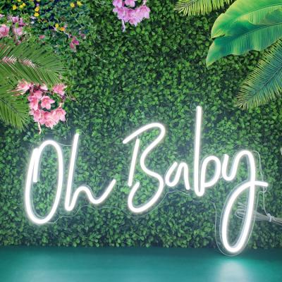 China Easy Party Wedding Factory Direct Selling Koncept Installation Custom Neon Letters Light Up Oh Baby 21 Neon Sign for sale