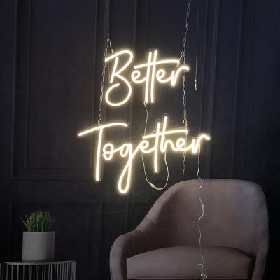 China Koncept Buildings Drop Shipping Customs Wedding 60CM New Arrival Letter Electronic Light Upgrade Neon Sign Together for sale