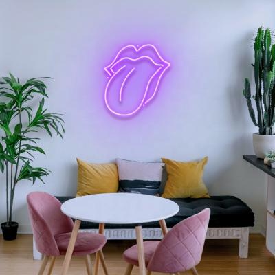 China Easy Installation Koncept Free Drop Shipping 50CM New Arrival Decorations LED Neon Sign Night Light Wild Mouth LED Neon Sign for sale