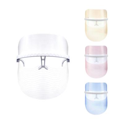 China USB Rechargeable Portable Face Mask 3 Color Rejuvenation Skin Dye Removal USB SPA Light Photon Whitening Facial Mask for sale