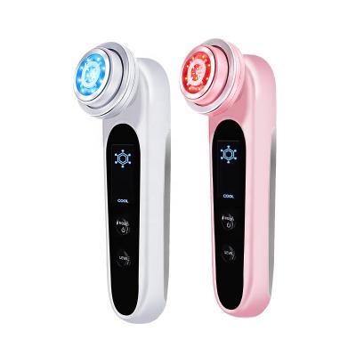 China Anti-puffiness Angus Portable EMS LED rf cooling multifunctional face massage beauty facial tone equipment for sale