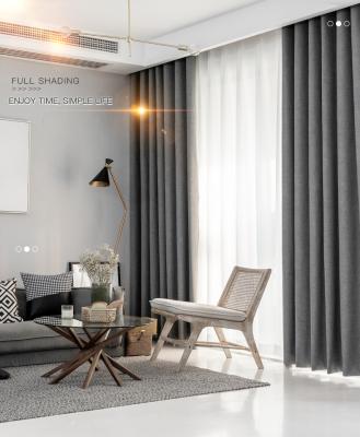 China Privacy Ready Running Curtain Living Room Curtain Fabric Window Blackout Blackout Curtain Linen Fabric for sale