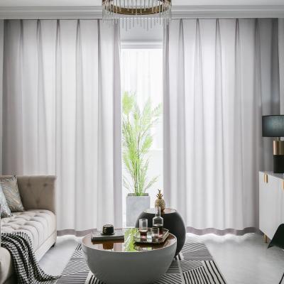 China Blackout Ready Made Soft Solid Sheer Curtains Sheer White Voile Curtain For Window Decoration for sale