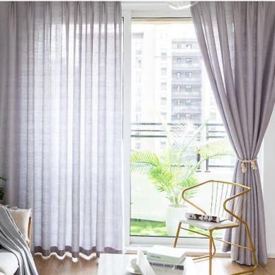 China Modern Sheer Soft Sheer Sheer Voile Fabric Curtain Blackout Color Sheer Drapes For Home Hotel for sale