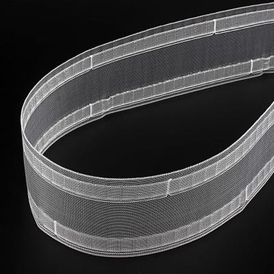 China Industrial Wholesale Nylon Pleat Tape Curtain Accessory Ripple Wave Wave Curtain Sheer Tape for sale