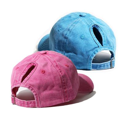 China COMMON sells hot sale ponytail blank wholesale baseball cap for women ponytail baseball cap for summer for sale