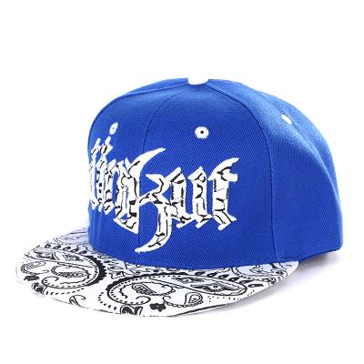 China JOINT Sports Sun Embroidery Unisex Fashion Customize Logo Flat Brim 6 Panels Hip Hop Snap Back Snapback Hats Hats for sale