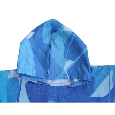 China Compressed Custom Printed Microfiber Poncho Absorbent Quickly Dry Towel For Adult for sale