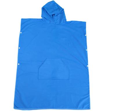 China Super Hooded Compressed Water Absorbent Poncho Surf Poncho Beach Poncho Microfiber Towel Changing Long Robe for sale