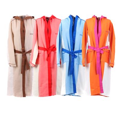 China Red Breathable Microfiber Bathrobe For Women for sale