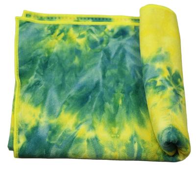 China QUICK DRY Custom Tie Universal Random Dye Printed Beach Bench Microfiber Towel for sale