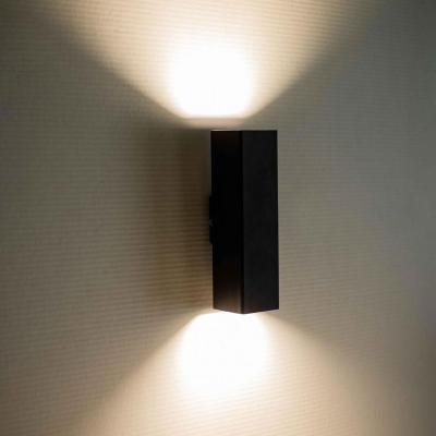 China Garden WOSEN Noire Black Garden Lamp Gardens Lights 220 W Spotlight Lighting Led Waterproof Ip65 Lamps Exterior Outdoor Wall Light for sale