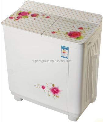 China stainless steel tub glass door twin tub washing machine for sale