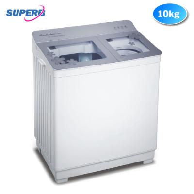 Chine 10kg glass door semi automatic top loading twin tub washing machine à vendre