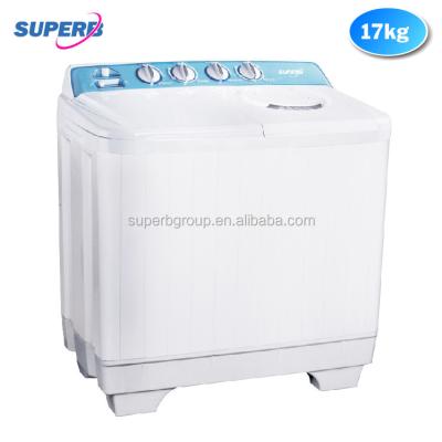 China 17kg lg model big capacity semi automatic top loading twin tub washing machine for sale