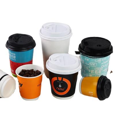 China 2022 New Technology Disposable Eco Friendly Stocked Biodegradable Mouth Coated Paper Cups Custom Disposable Takeaway Coffee Insulated Paper Cup for sale