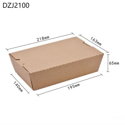 China Eco-friendly Kraft Paper Cake Box Square Kraft Paper Box Commission Restaurants Food Box Packaging for sale