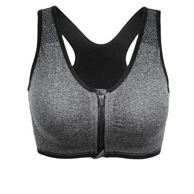 China Front Zipper Sport Tank Top Classic Antibacterial Plus Size Yoga Underwear Gym Bra For Women for sale