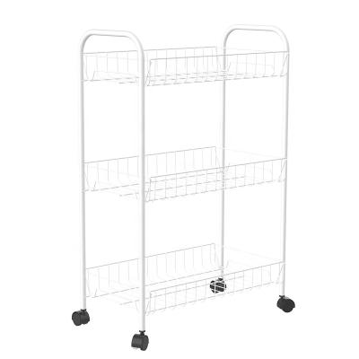 China CLASSIC Storage Various Items Kitchen Trolley Rolling Laundry Cart Storage Bins With Wheels And Handle for sale