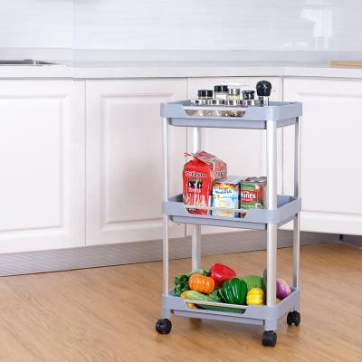 China CLASSIC Rolling Trolley Storage Cart 3 Tier Small Mobile Rolling Drawers Small Rolling Food Cart Metal for sale