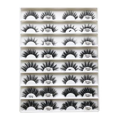 China Brand Lashes Band Eyelashes / 3d Long Clean Natural Best Fake Fake Mink Eyelashes Hand Made Natural 2 Pairs Synthetic Hair C and U Loop for sale