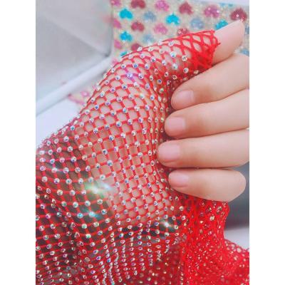 China Best Product Flatback Crystal Elastic Diamond Net Crystal Glass Rhinestone Net Clothing Accessories for sale