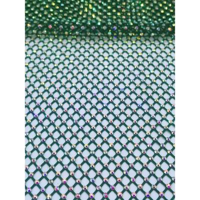 China Online Flatback Store China Diamond Mesh Elastic Crystal Rhinestone Covered Fabric Mesh for sale