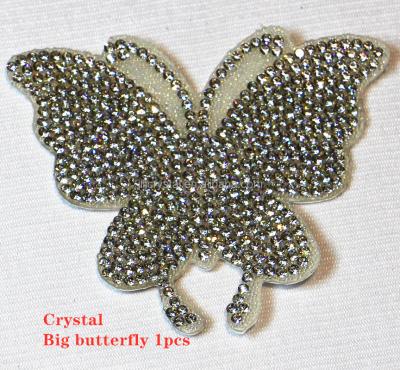 China Handmade Crystal AB Butterfly Heat Transfer Crystal Pattern for sale