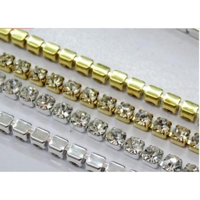 China Online Store China Rhinestone Chain Trims Narrow Rhinestone Cup Chain 3mm for sale