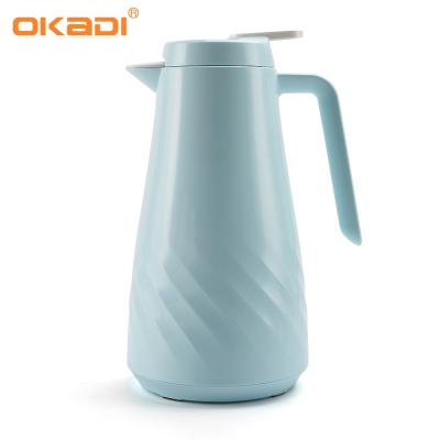 China WITH LID 1300ML New Design High Quality Long Term Insulation Liner Vacuum Coffee Glass Jar for sale