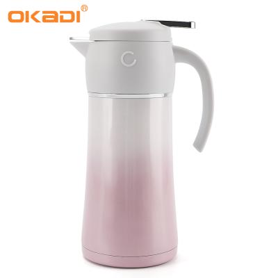 China WITH LID OKADI Stainless Steel Induction Turkish Coffee Pot Flower Pot Flower Pot Coffee Mug Coffee Thermal Pot for sale