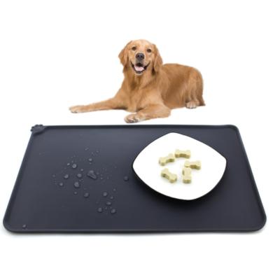 China Sustainable Hot Sale Silicone Dog Cat Bowl Mat Waterproof Non-Stick Food Pad Silicone Pet Placemat for sale