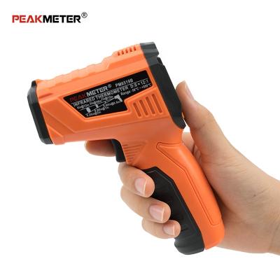 China PM6519B Peakmeter Manufacturer Portable Handheld IR Infrared Thermometer with Color Display and Data Stand 163mm*97mm*33mm for sale