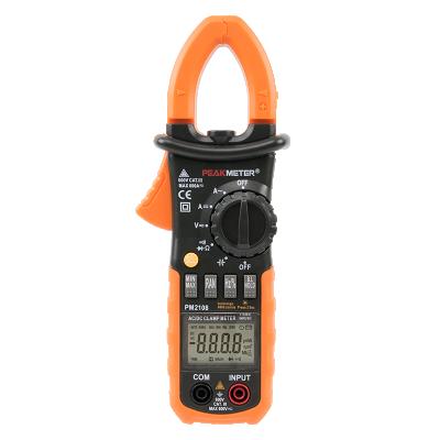 China Peakmeter PM2108 6600 Counts DC AC RMS Clamp Meter True Digital Clamp Meter Current Clampmeter 26mm for sale