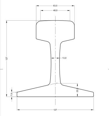 China Railway Rail ASCE 40 /AISI/ASTM Steel Rail on Hot Sale for sale