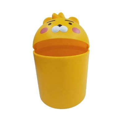 China OEM ABS Plastic Material Sustainable Mini Desktop Portable Trash Can for sale