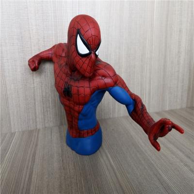 China Souvenir Gift Promotional Custom Spiderman Stock Number Plastic Coin Bank for sale