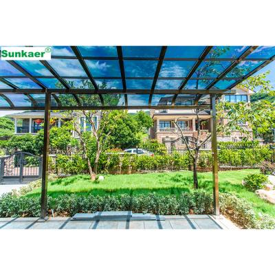 China Aluminum Frame Driveway Gate Canopy Parking Lot Anti UV/rust/rain/snow/wind Resistance Heavy Wind Factory Price Metal Truck for sale