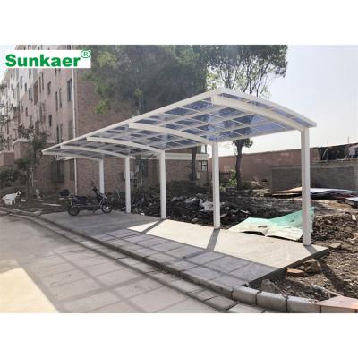 China Shading of outdoor stable aluminum rain/sun/polycarbonate snow 2020 export high snow mass load parking lot for sale