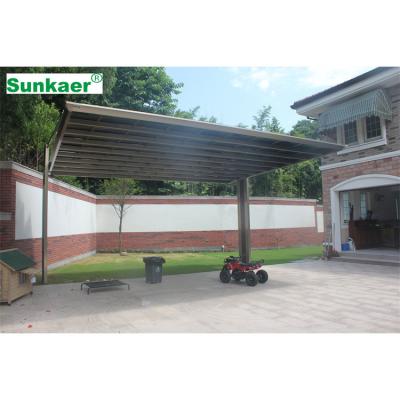 China Rain/Sun/Snow OEM Garage Shading Cast Polycarbonate Car Port Kit Garage Metal Side Panel Parking Aluminum Metal for sale