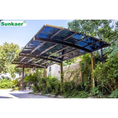 China Aluminum Car Shade Rain/Sun/Snow Polycarbonate Laid Bracket Tent Parking Canopy Parking Garages Canopies for sale