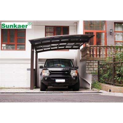 China Shading of car parking lots shade garage parking sheds rain/sun/snow top sale high snow load cheap online single post car for sale