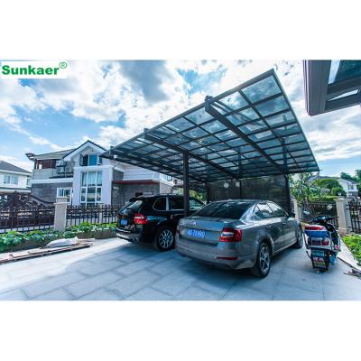 China Cantilever Car Shade Canopy Shade Shelter Rain/Sun/Sun Snow Parking Lot Shed Design Garage Canopy for sale