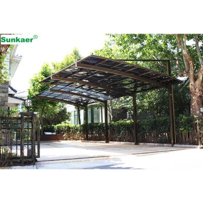 China High Rain/Sun/Snow Load Polycarbonate Sheet Modern Outdoor Gazebo Shade Shade Curved Parking Lots Car Laid Roof Parking for sale