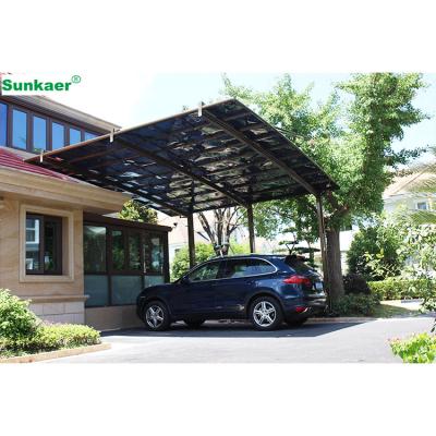 China Rain/Sun/Sun Snow Shelter Polycarbonate Aluminum Car Shading Parking Canopy Gazebo Car Port Parking Pier Cover for sale